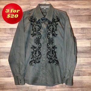 191 Unlimited Men’s Embroidered Button Down Shirt